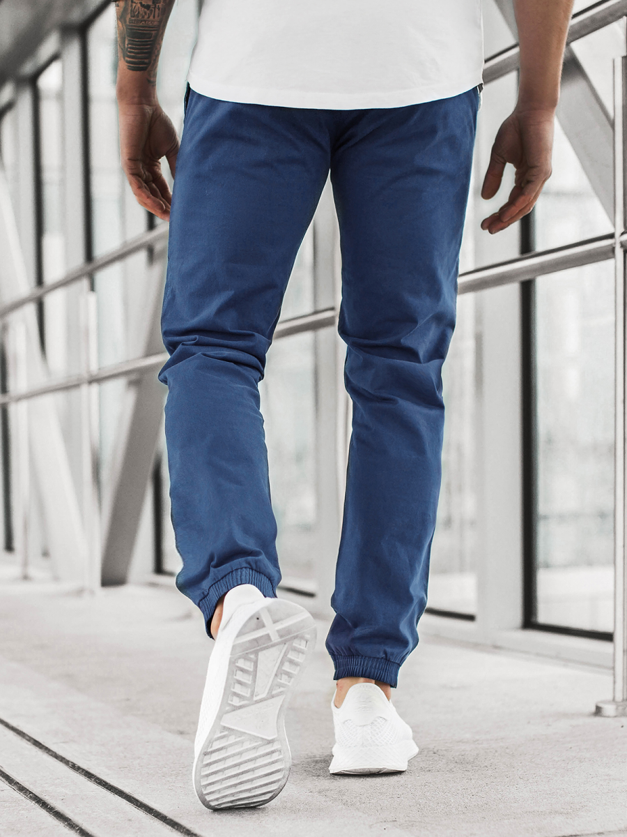 Pantalon Chino Jogger Homme Bleu Ozonee Jb Jp Ozonee