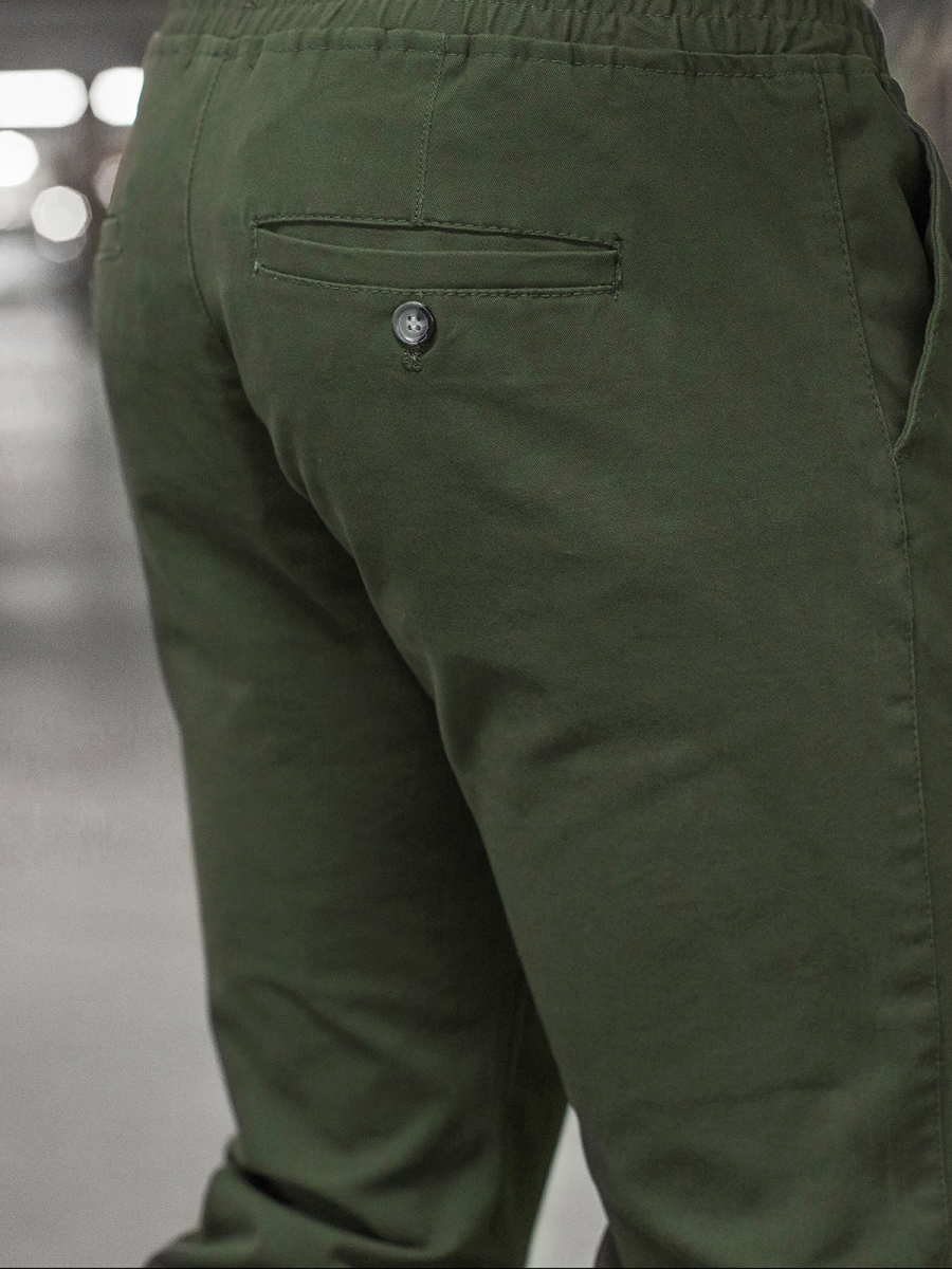 Pantalon Chino Jogger Homme Vert Ozonee Jb Jp Ozonee