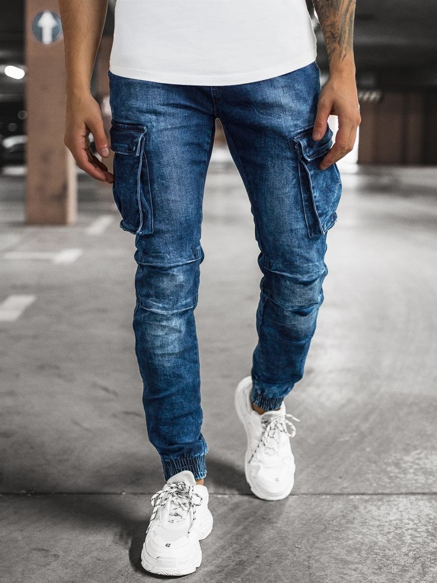 Pantalon Jogger Homme Bleu Ozonee Dr Tf Ozonee