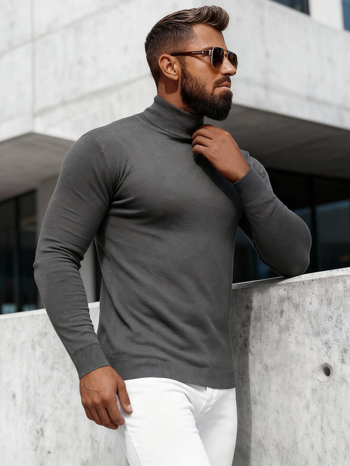 Pullover Homme Gris Foncé OZONEE NB/MMB600/3Z