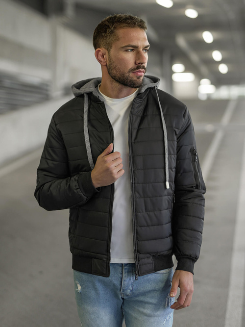 Veste Homme Noir OZONEE JS/8M985/392Z