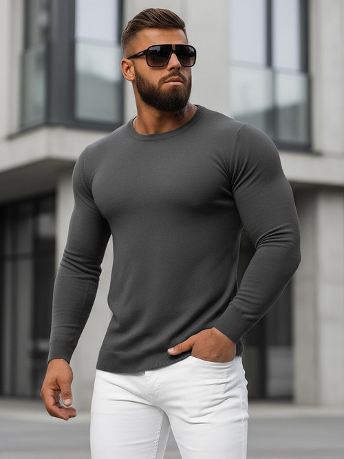 Pullover Homme Gris Foncé OZONEE NB/MMB602/3Z
