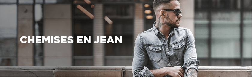 Chemises en jean pour homme
