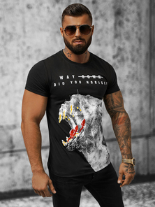 T-shirt à manches longues homme foncé et noir OZONEE O/B261