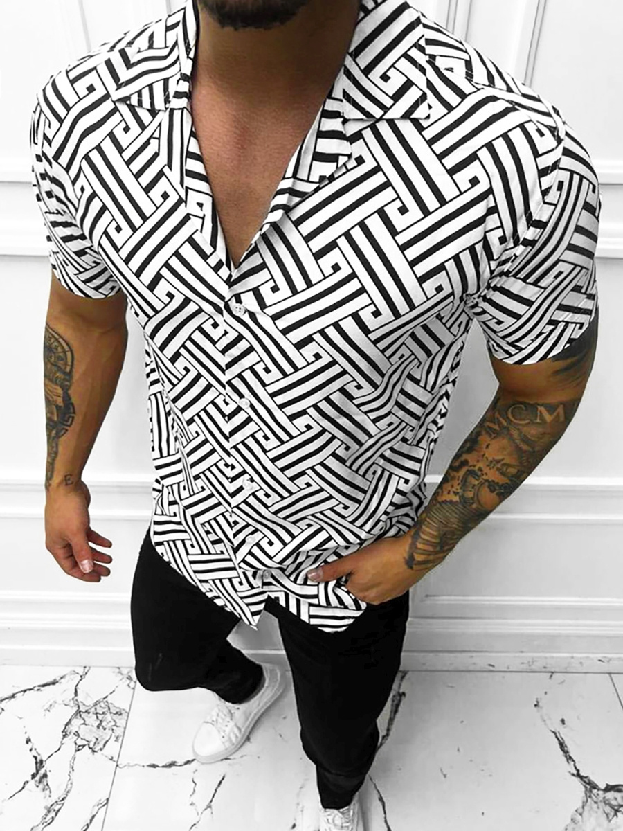 Chemise Homme Veste Noir et blanc OZONEE O/DR2021