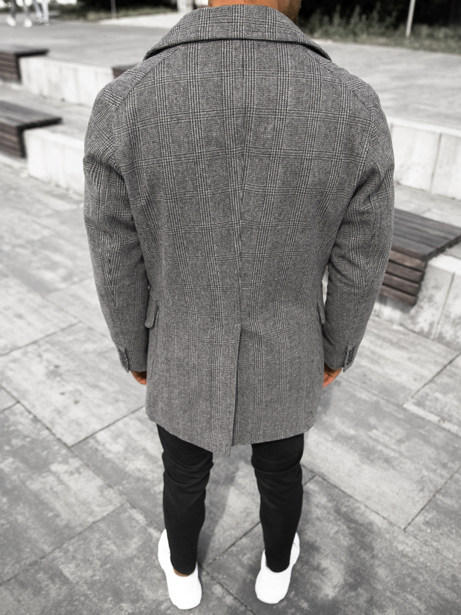 Manteau Homme Gris fonc?� OZONEE JS/JP1191 | OZONEE