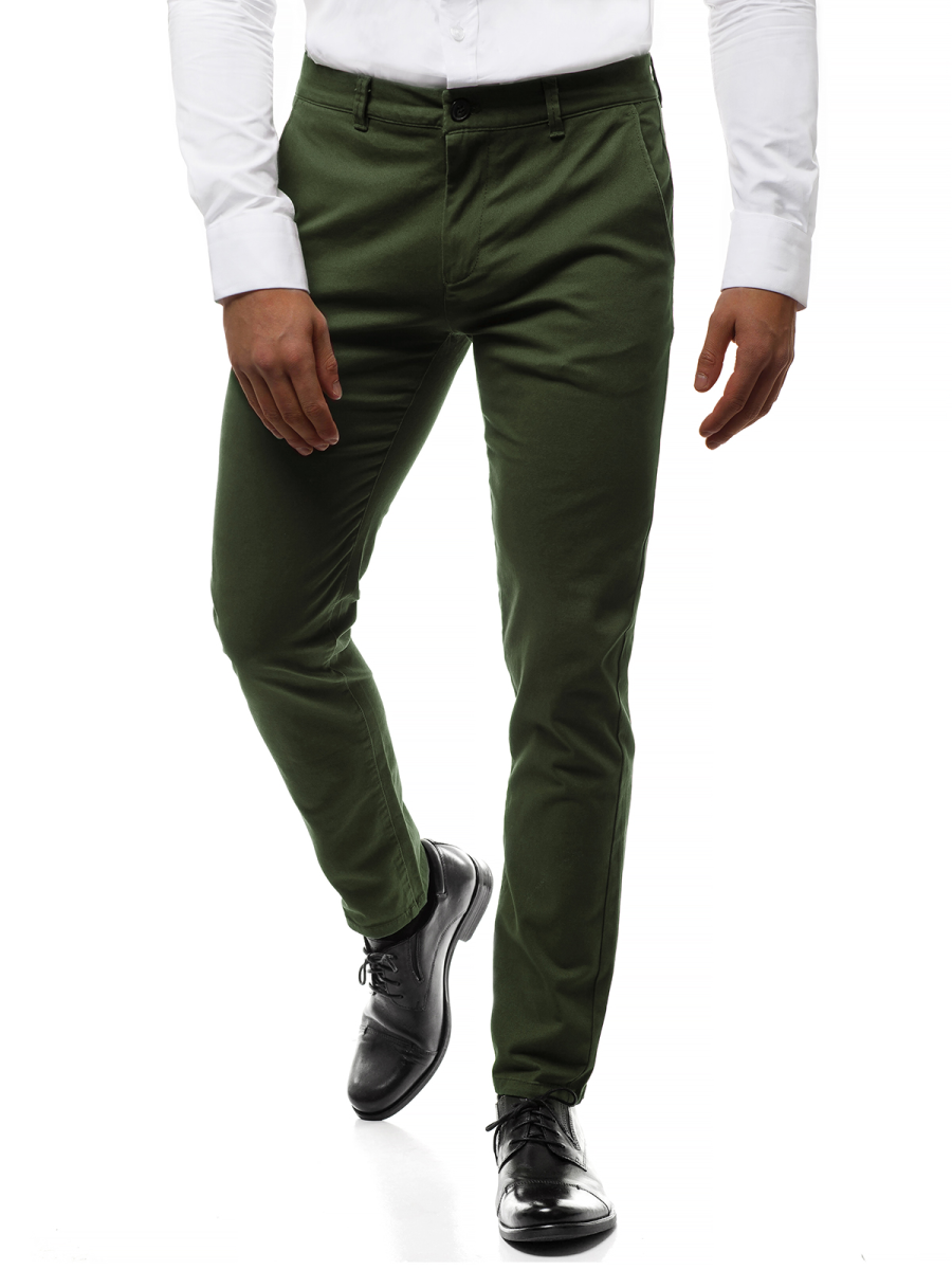 Quelle Couleur Avec Un Pantalon Vert Kaki Homme Pantalon Homme Kaki OZONEE JB/JP1120 | OZONEE