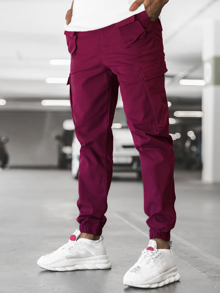 Pantalon Jogger Homme Bordeaux OZONEE MACH/5011