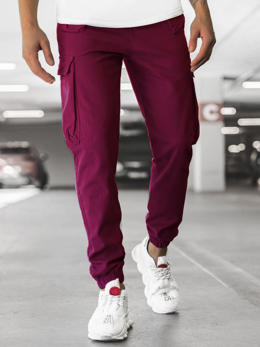 Pantalon Jogger Homme Bordeaux OZONEE MACH/5011