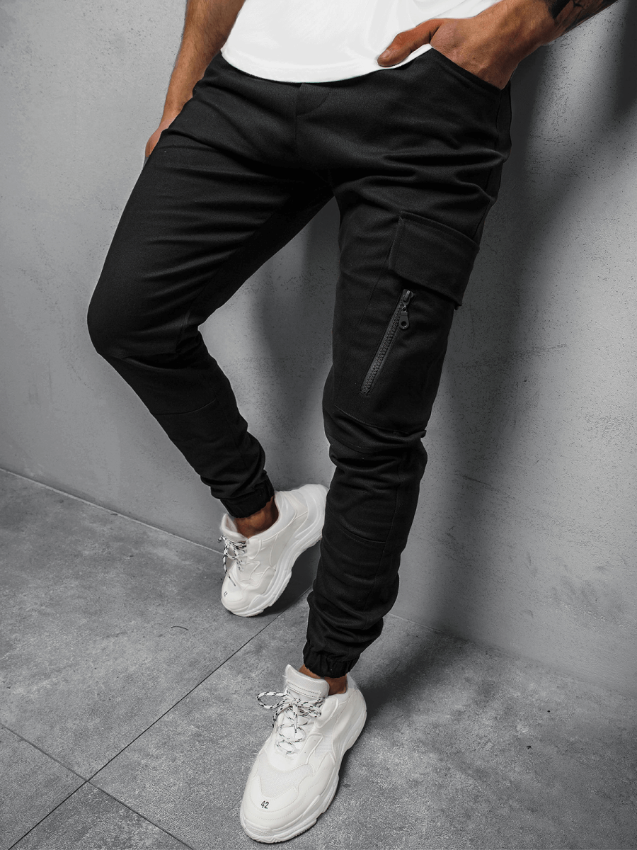 Pantalon Jogger Homme Noir OZONEE NB/MP0115N