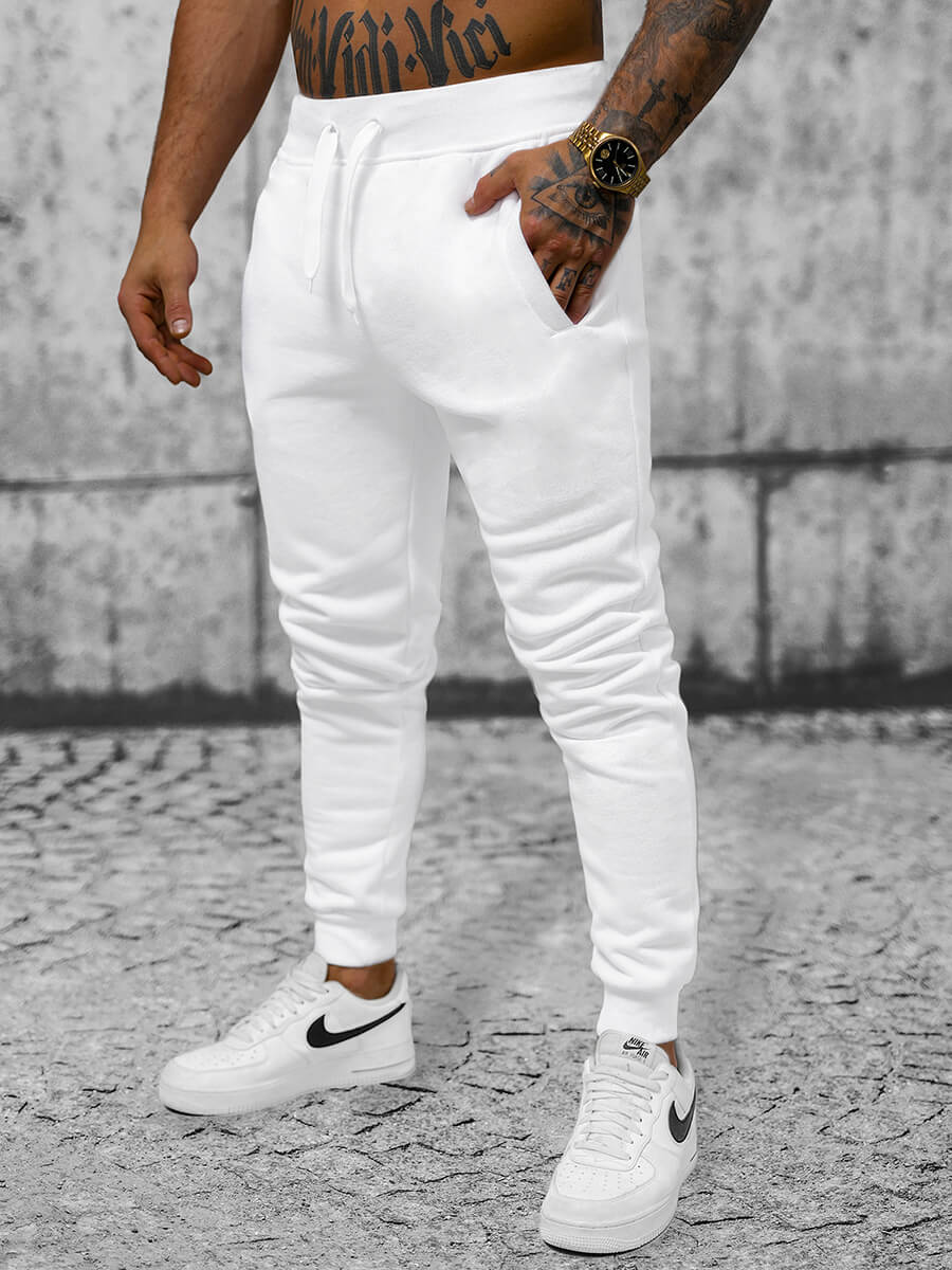 Pantalon de Survêtement Homme Blanc OZONEE JS/XW01Z
