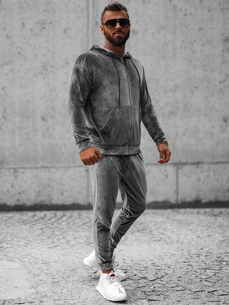 Surv??tement Homme Gris OZONEE O/D8160/9157 | OZONEE