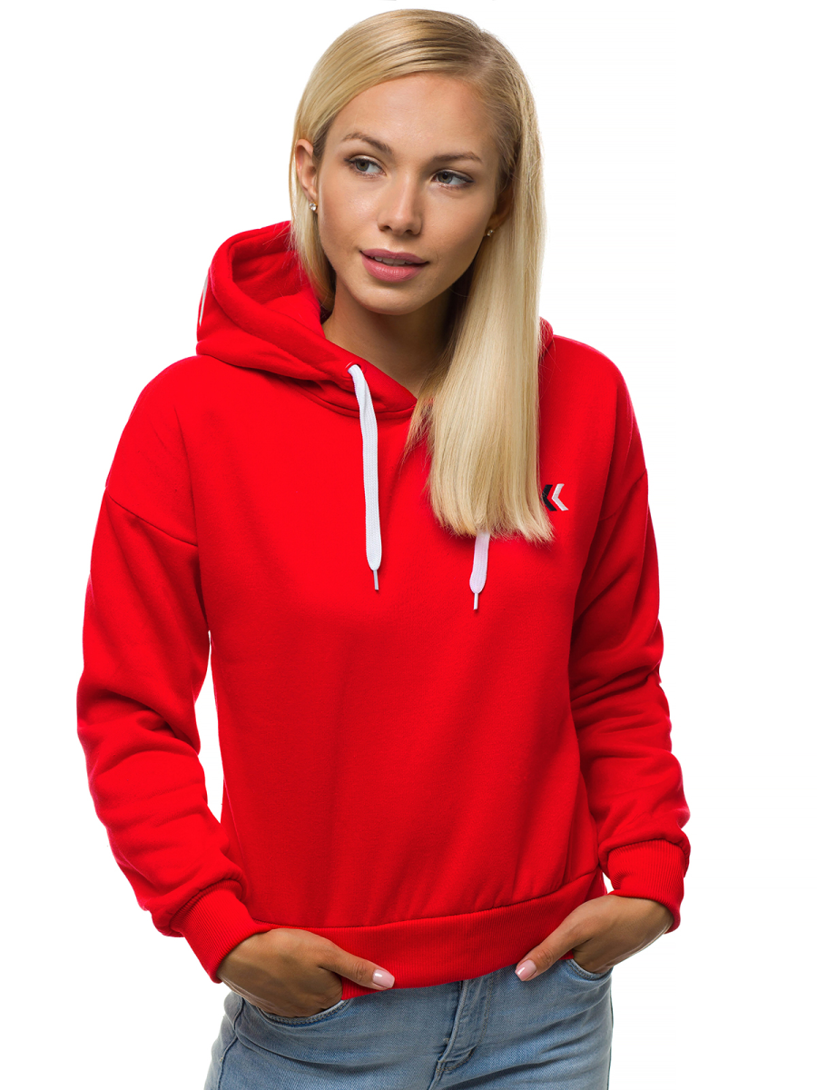 Sweat à Capuche Femme Rouge Ozonee Jsksw2039 Ozonee 