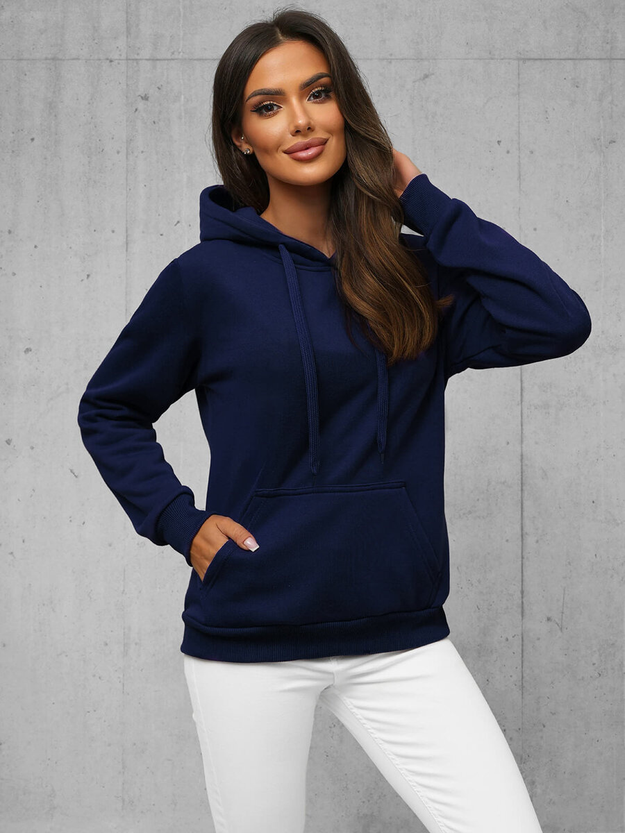 Sweat femme Bleu fonce OZONEE JS W02Z