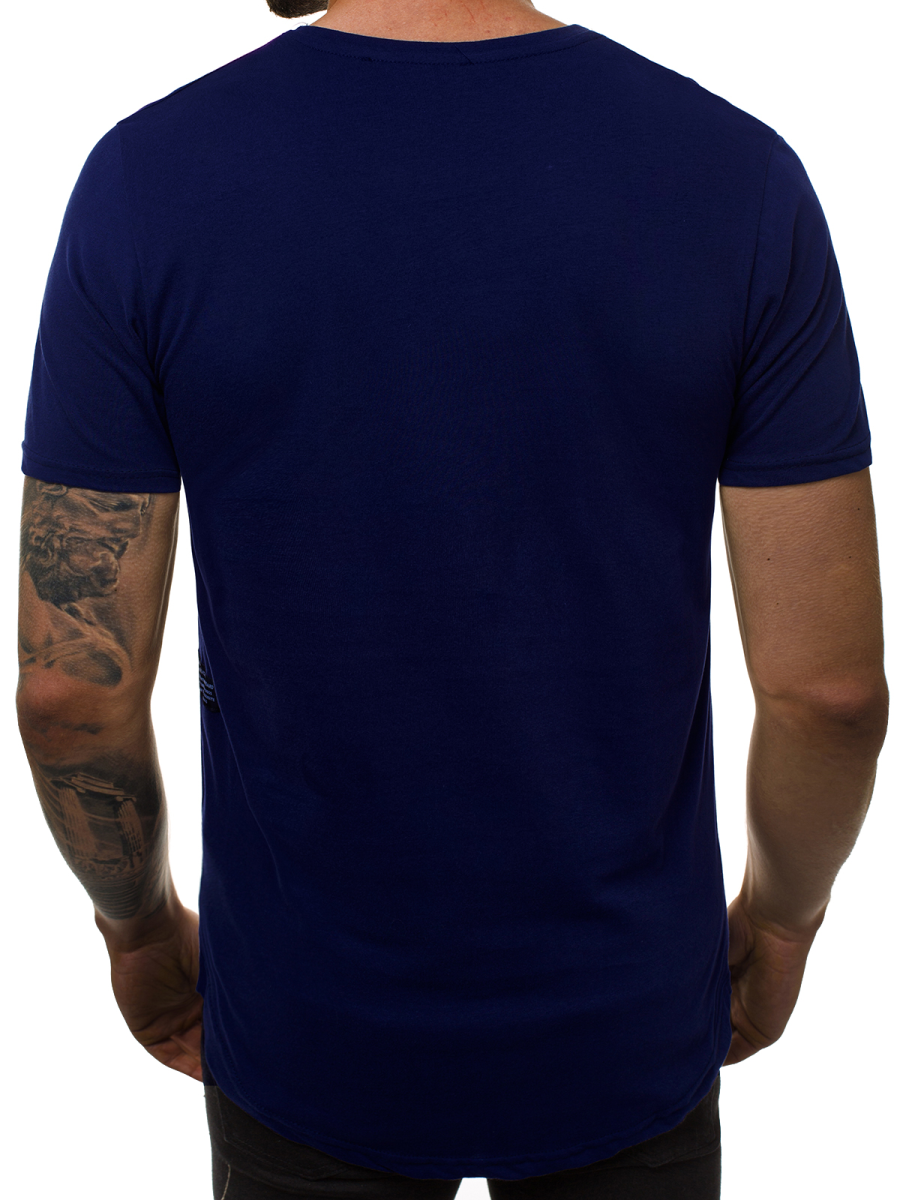 t shirt homme bleu