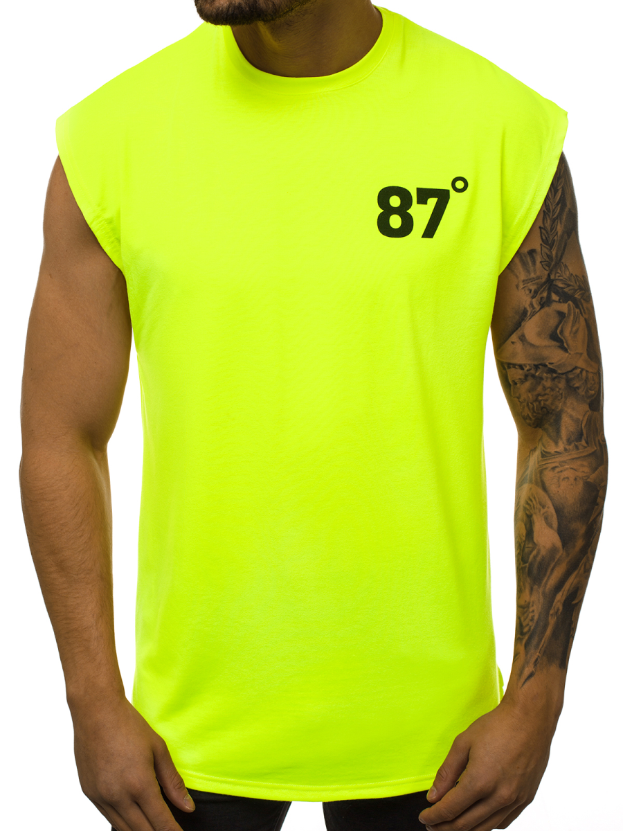 TShirt Homme jaune fluo OZONEE MACH/1136B OZONEE