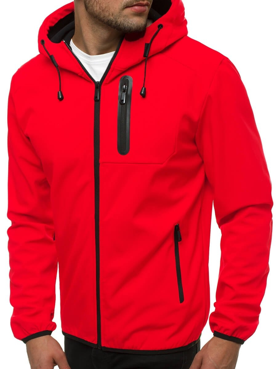 Veste Softshell Homme Rouge OZONEE JS/KS2183 | OZONEE