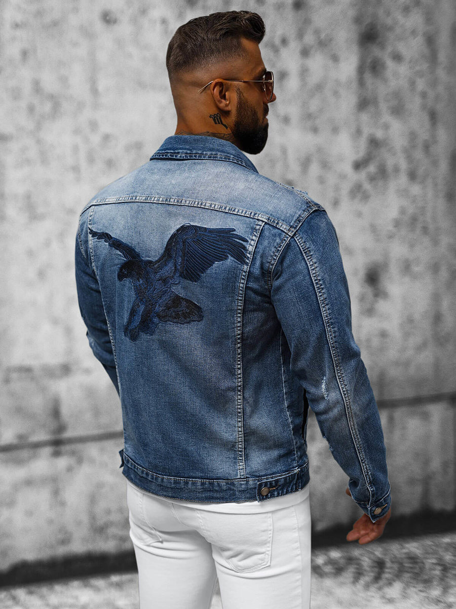 Veste En Jean Homme Bleu Ozonee Nb Mj507bz Ozonee