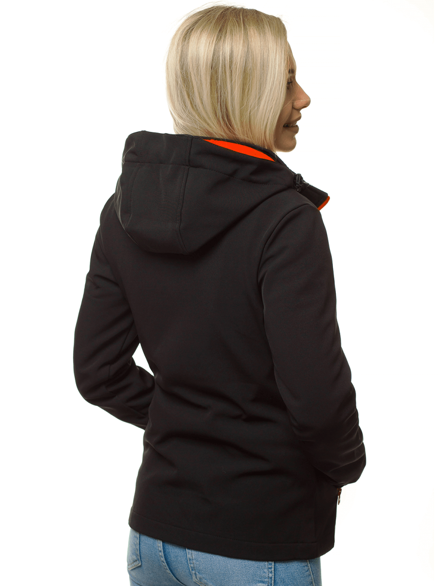 Veste femme noir et orange OZONEE JS HH018 1 48 OZONEE