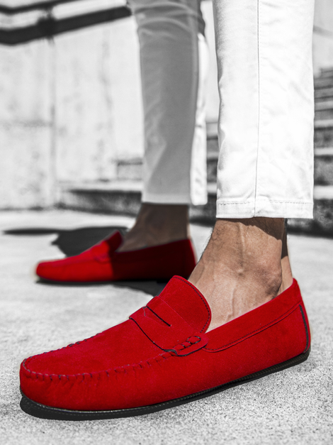 Chaussures Slip-on Homme Rouge T/125