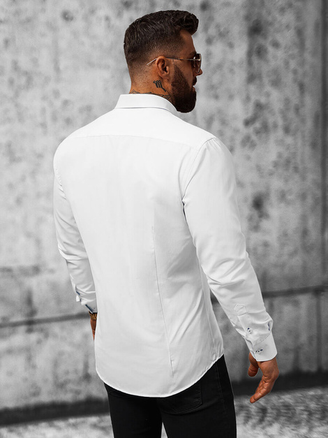 Chemise Homme Blanc OZONEE O/V03