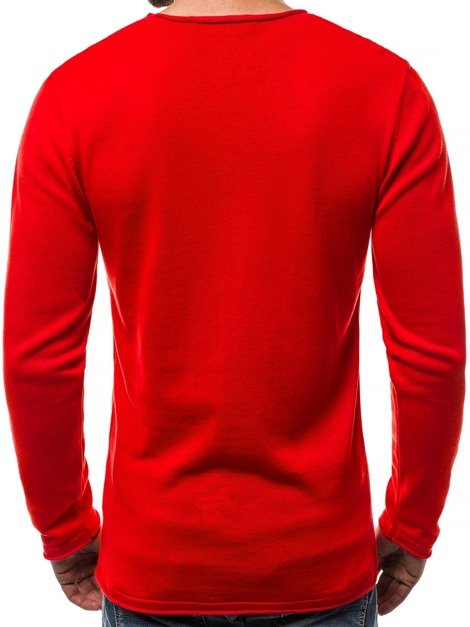 OZONEE B/2097 Pullover Homme Rouge
