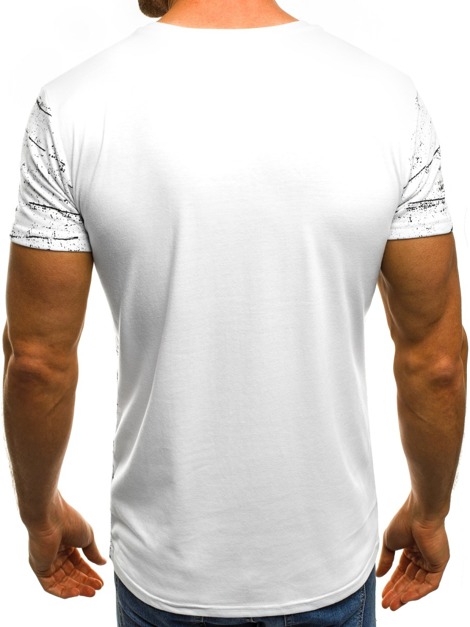 OZONEE JS/5011J T-Shirt Homme Blanc