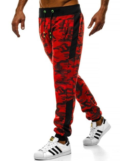 OZONEE JS/55017 Pantalon de survêtement Homme Rouge
