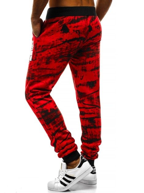OZONEE JS/AM009 Pantalon de survêtement Homme Rouge