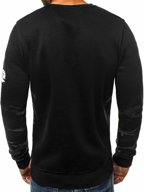 OZONEE JS/DD219 Sweatshirt Homme Noir