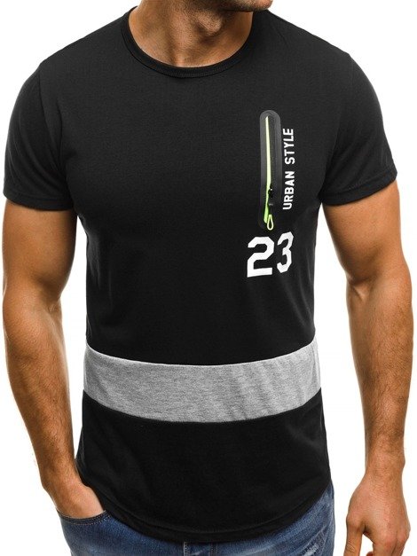 OZONEE JS/SS320 T-Shirt Homme Noir