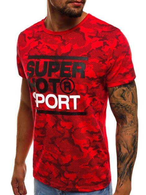 OZONEE JS/SS563 T-Shirt Homme Rouge