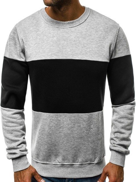OZONEE JS/TX02 Sweatshirt Homme Gris