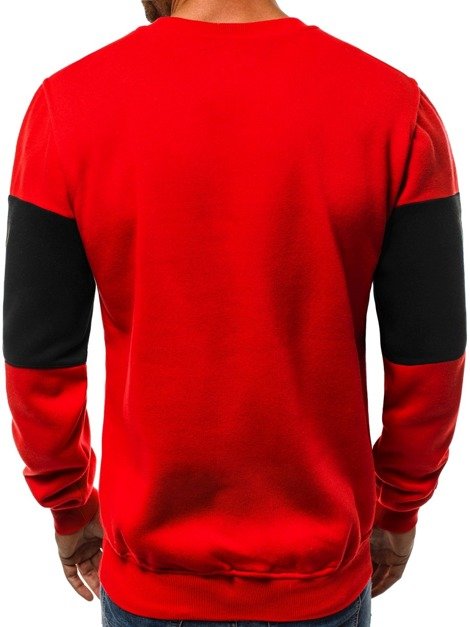 OZONEE JS/TX02 Sweatshirt Homme Rouge