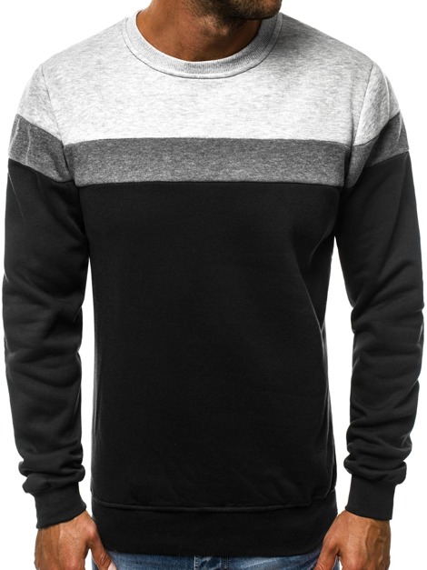 OZONEE JS/TX05 Sweatshirt Homme Noir