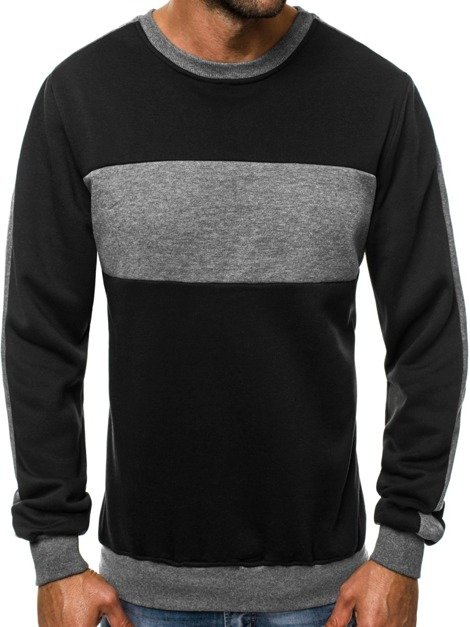 OZONEE JS/TX06 Sweatshirt Homme Noir