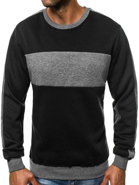 OZONEE JS/TX06 Sweatshirt Homme Noir