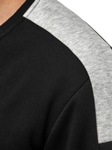OZONEE JS/TX09 Sweatshirt Homme Noir