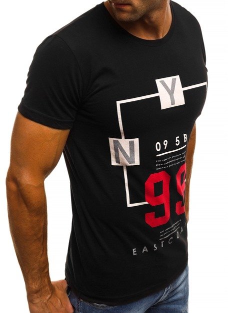OZONEE MECH/2088T T-Shirt Homme Noir