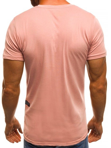 OZONEE MECH/2088T T-Shirt Homme Rose
