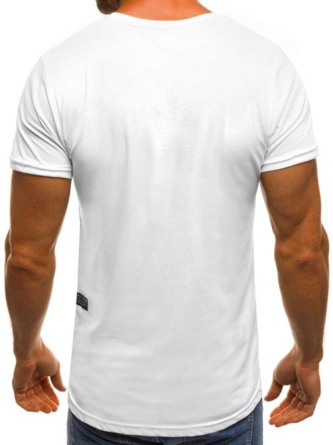 OZONEE MECH/2094 T-Shirt Homme Blanc