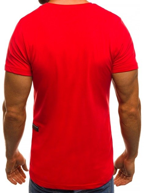 OZONEE MECH/2096 T-Shirt Homme Rouge