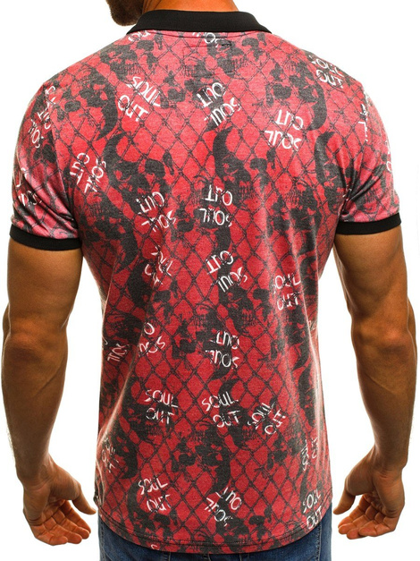 OZONEE O/105 Polo Homme Bordeaux