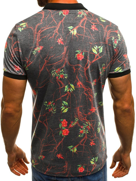 OZONEE O/109 Polo Homme Gris foncé
