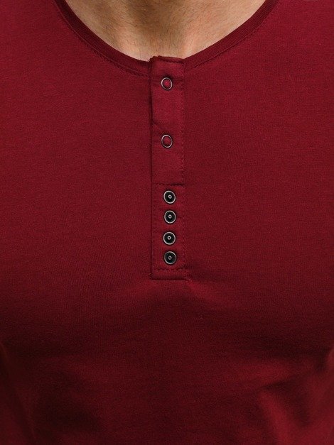 OZONEE O/181157 T-Shirt Homme Bordeaux