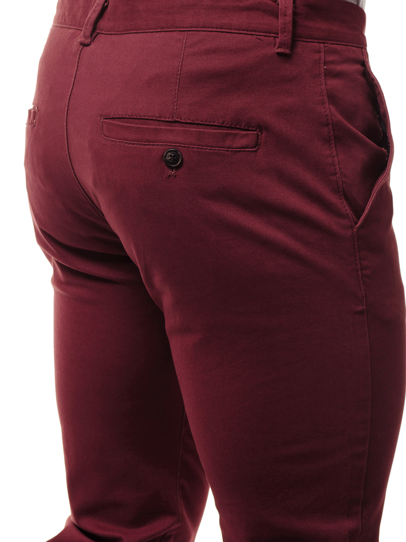 pantalon bordeaux homme