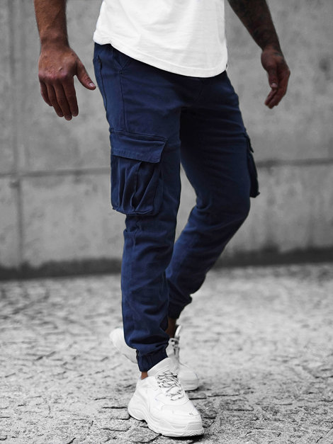 Pantalon Jogger Homme Bleu Foncé OZONEE NB/MP0105BS