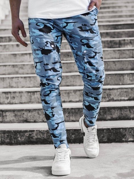 Pantalon Jogger Homme Camo Bleu OZONEE A/1003