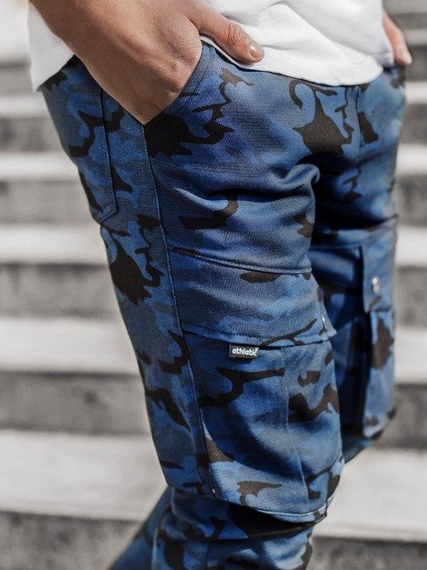 Pantalon Jogger Homme Camo Bleu foncé OZONEE A/1003