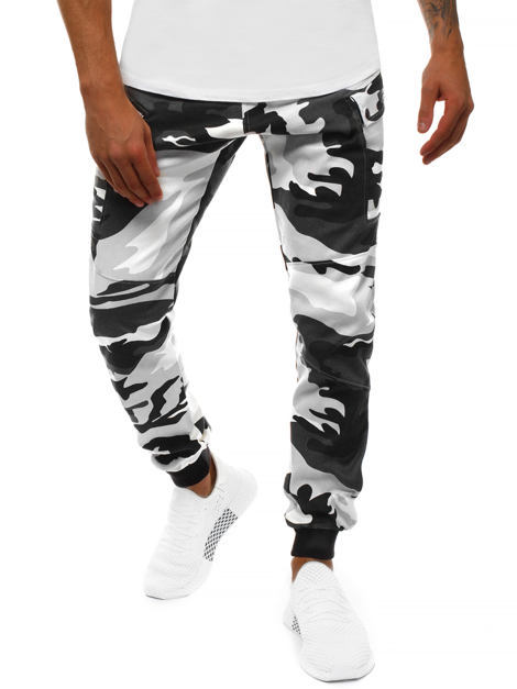 Pantalon Jogger Homme Noir et blanc OZONEE O/11103